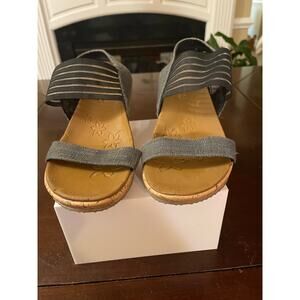 Skechers Cali Beverlee Smitten Kitten Wedge Sandals Open Toe Women's Size 9